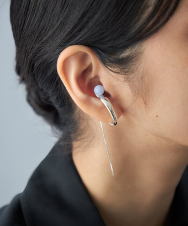 [インイヤーカフス] ナチュラルストーン チェーン