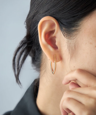 [プッシュイヤリング] リーフ