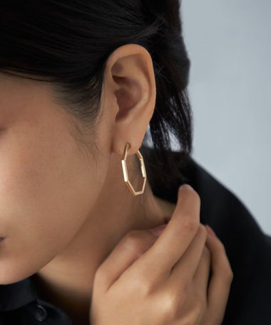 [プッシュイヤリング] オクタゴン