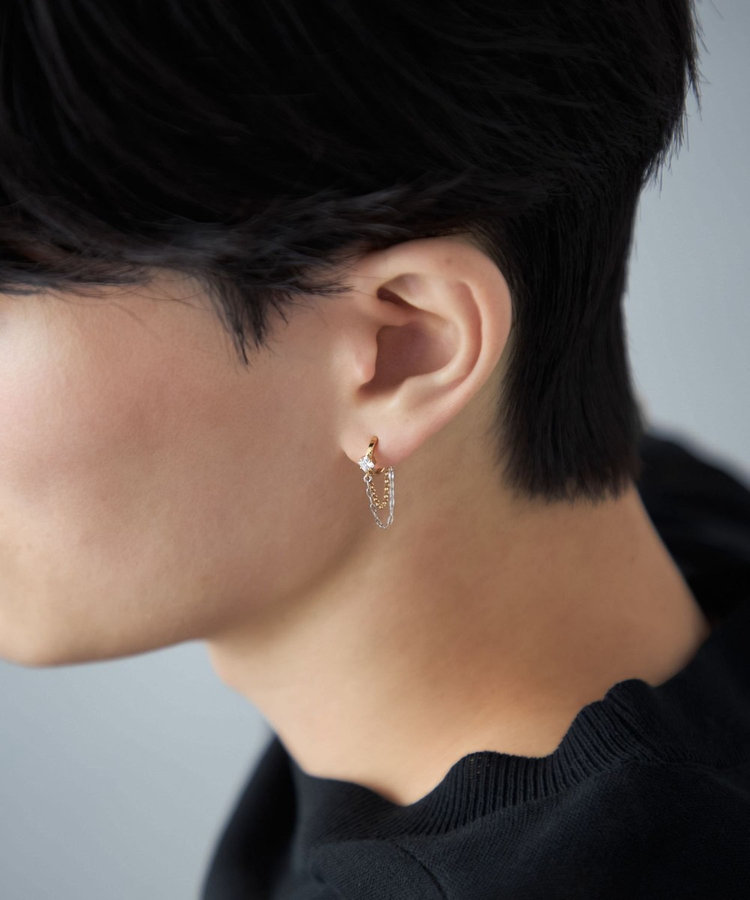 イヤリング ジルコニア コンビカラー（046688） ｜ women（ウィメンズ