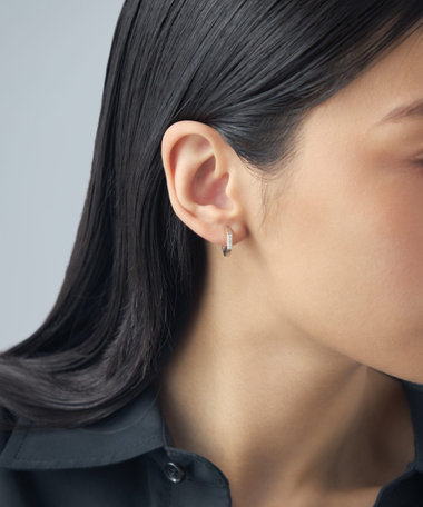 [スナップイヤリング] ヘキサゴン ジルコニア