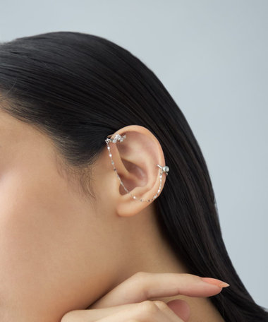 [ロープカフス] ジルコニア×パール