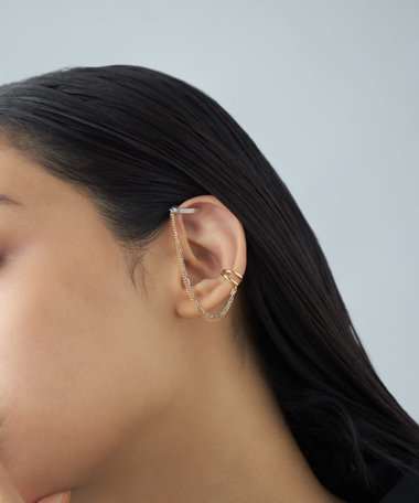 [ロープカフス] ダブルチェーン コンビカラー