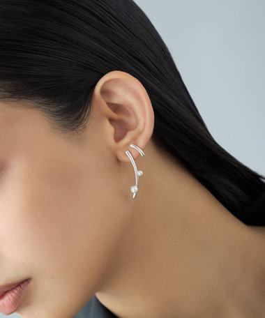 [ダブルイヤリング] パール