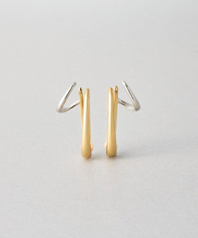 [ダブルイヤリング] パール コンビカラー