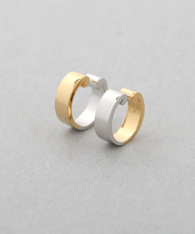 ダブルフェイス イヤリング コンビカラー×プレート