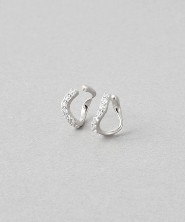 ダブルフェイス イヤリング ジルコニア