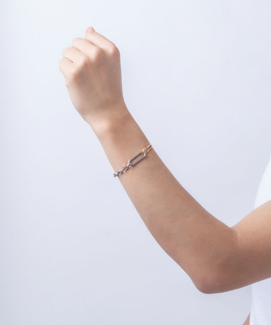 チェーン ブレスレット コンビカラー