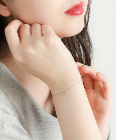 ete ホースシュー ダイアモンド ブレスレット K10 K10YG ダイヤモンド ホースシュー ブレスレット（750484