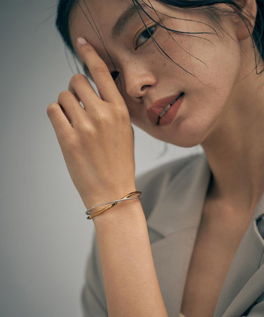 バングル クロス コンビカラー