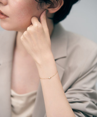 [ミニマル] ジルコニア サークル ブレスレット