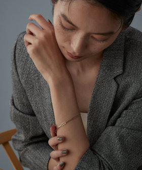 さ*ぼ様 ete ブレスレット　箱付き 受注生産】K10PG アミュレット ブレスレット キヘイチェーン