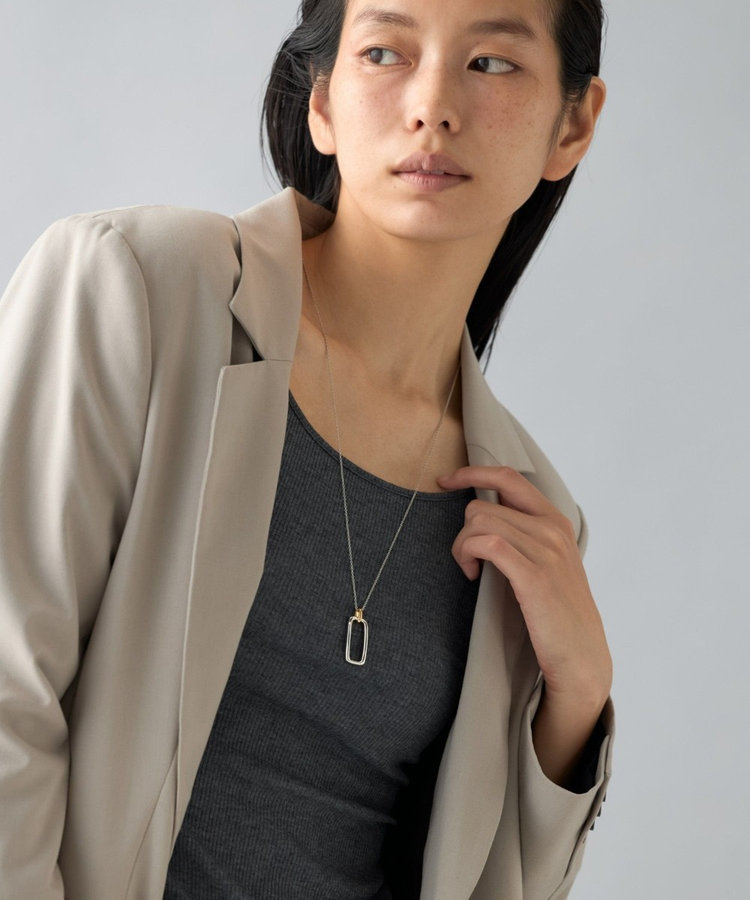 Thierry Mugler ネックレス THIERRY MUGLER silver metal pendant necklace