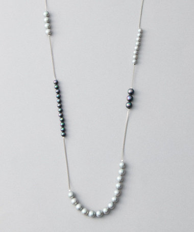 ロング ネックレス カラーパール