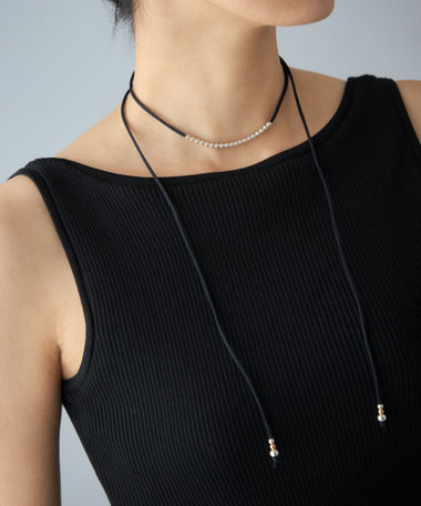 [コードネック] ビーズ コンビカラー