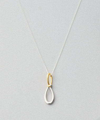 [ステートメント] ネックレス ノット コンビカラー