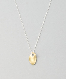 [ステートメント] ネックレス プレート コンビカラー