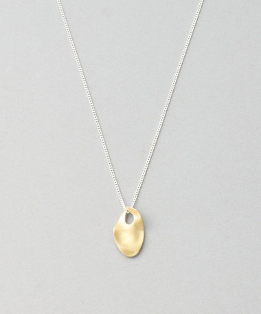 [ステートメント] ネックレス プレート コンビカラー