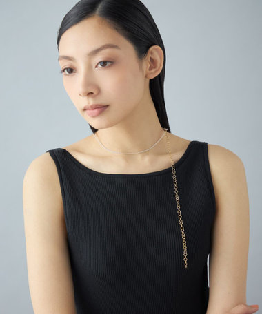 [スカーフチョーカー] バブルチェーン コンビカラー