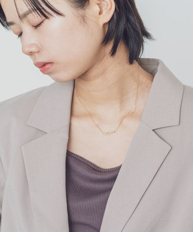 ミニマル ジルコニア ネックレス