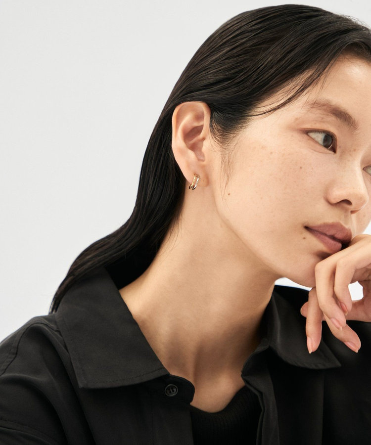 ダブルライン ピアス コンビカラー（075637） ｜ women（ウィメンズ