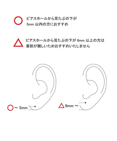 ダブルピアス ジルコニア×パール コンビカラー