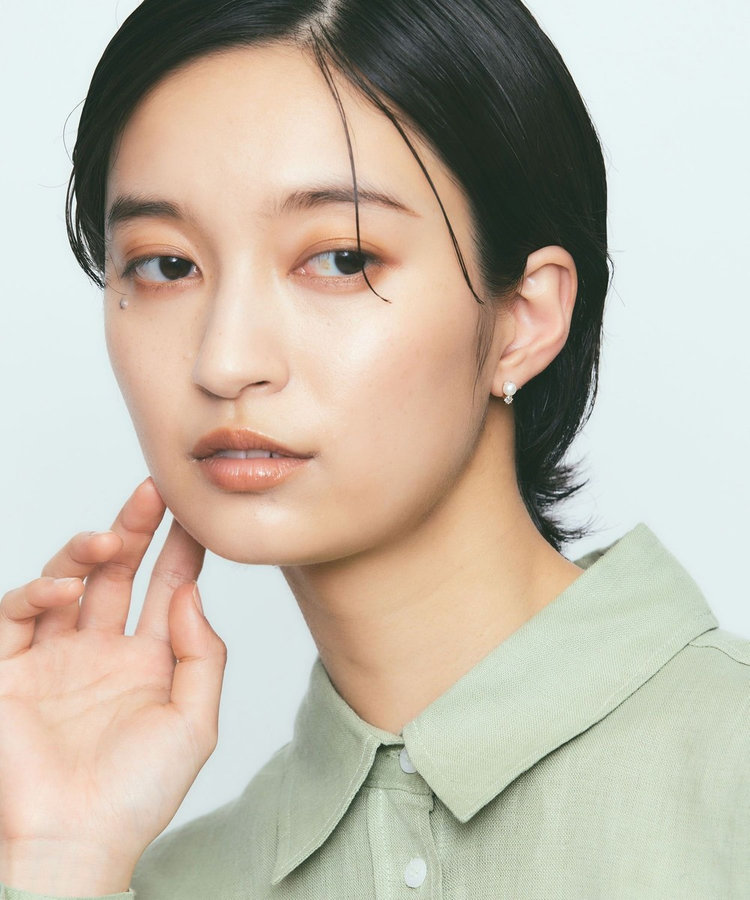 ジルコニア×パール チュージング ピアス（075677） ｜ women