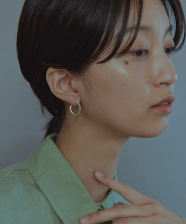 サークルピアス アーチ コンビカラー