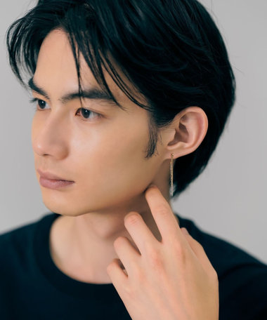 ピアス ダブルチェーン