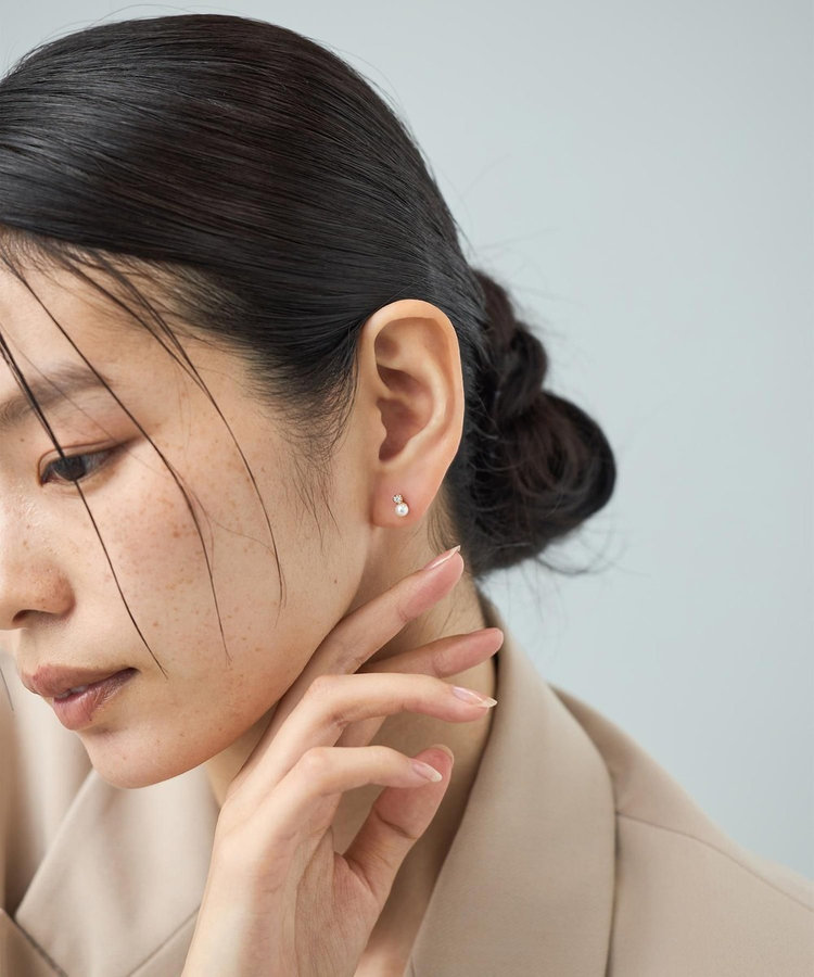 ピアス パール×ジルコニア(075805-075806) | women ピアス パール×ジルコニア(075805-075806) | women