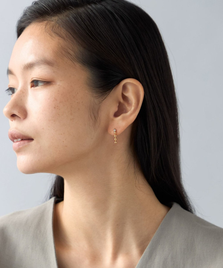 ピアス ボールチェーン コンビカラー（075869） ｜ women