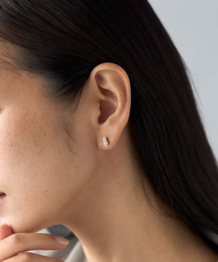 ピアス パール×ジルコニア(075873-075874) | women ピアス パール×ジルコニア(075873-075874) | women