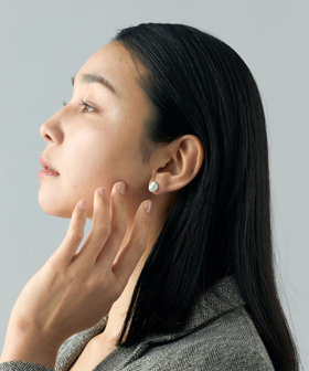 Ｓ　ジュエッテ　サークルピアス　淡水パール Jouete(ジュエッテ) K10YG サークル×パール ピアス Jouete