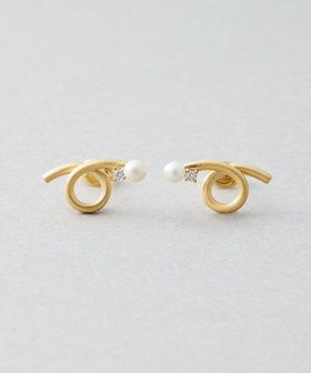 ピアス パール×ジルコニア