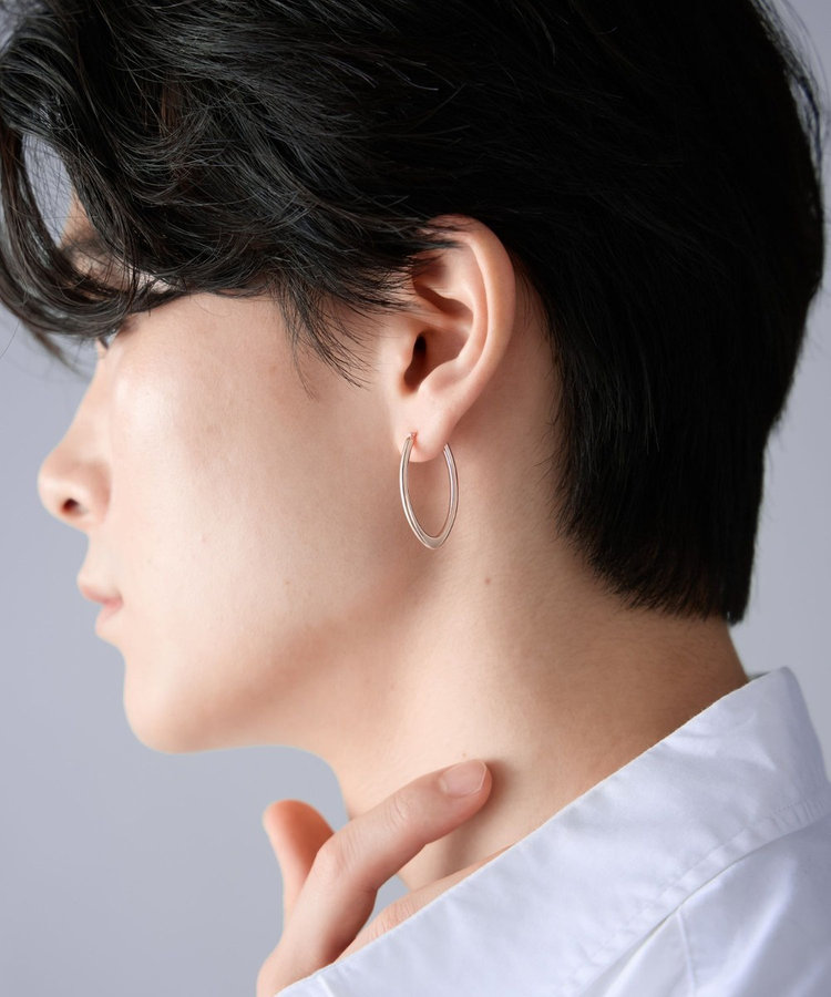 Jouete [サマーピンク] フープピアス ダブルライン/ピンク　片耳のみ サマーピンク] フープピアス オーバル（075941） ｜ women