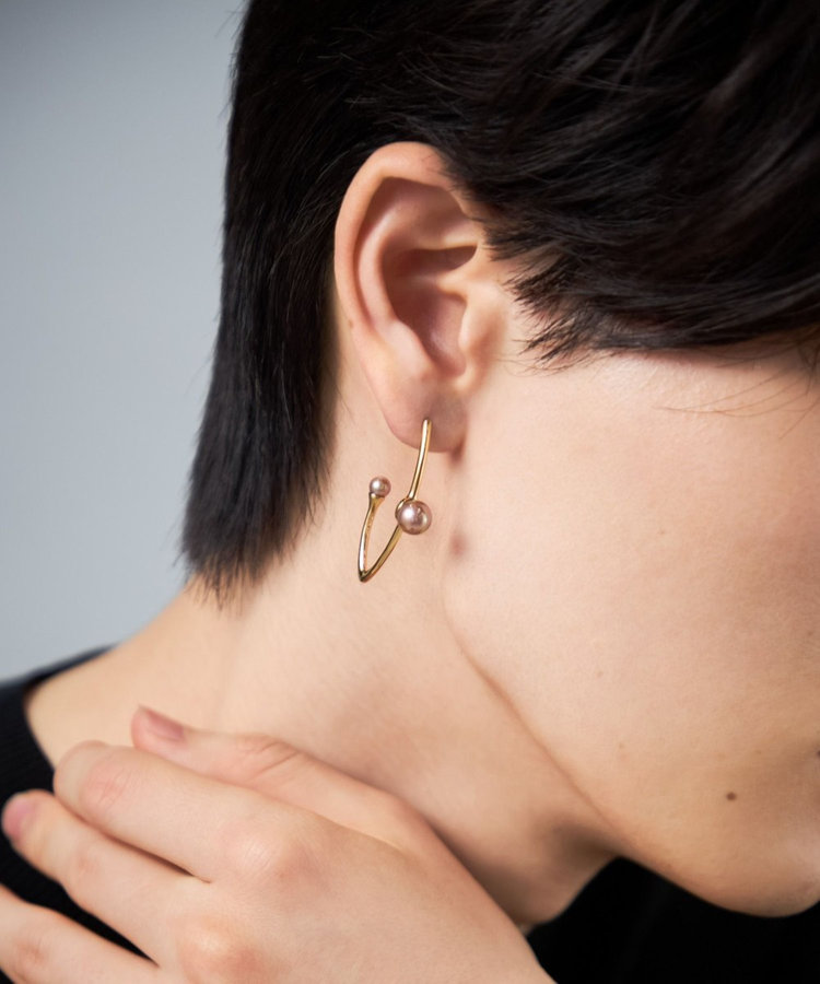 フープピアス カラーパール（075962-075963） ｜ women