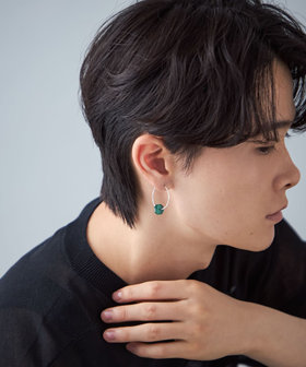 マラカイト トリプレット ロゼンジ ピアス マラカイト トリプレット ロゼンジ ピアス