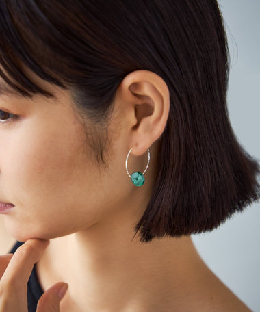ピアス マラカイト