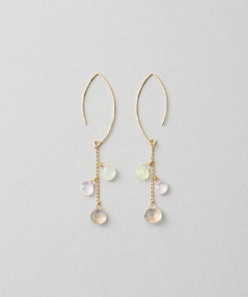 枠止めサンストーンetc.ピアス 枠止めサンストーンetc.ピアス