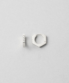 [スナップピアス] ヘキサゴン ジルコニア