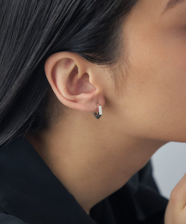 [スナップピアス] ヘキサゴン ジルコニア