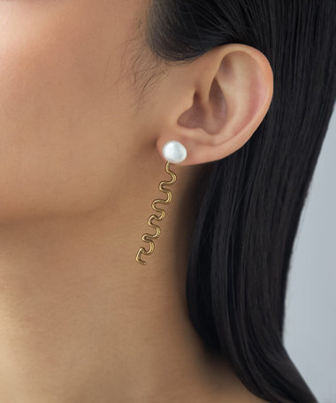 [モーラ] ピアス パール