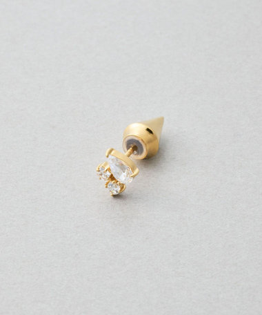 バックキャッチピアス] ジルコニア スタッズ（076071-076072