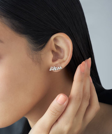 [バックキャッチピアス] ダイヤモンド "bless"