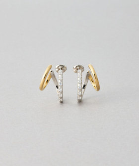 [ダブルピアス] ジルコニア コンビカラー