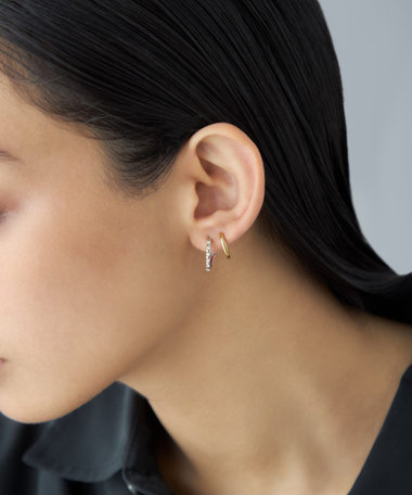 [ダブルピアス] ジルコニア コンビカラー