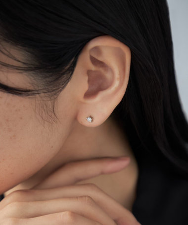 ピアス ジルコニア スター