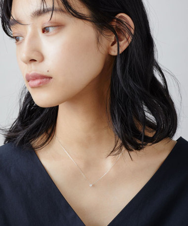 K18WG ダイヤモンド ネックレス