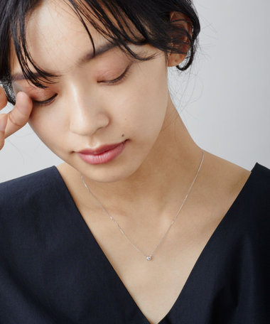 K18WG ダイヤモンド ネックレス