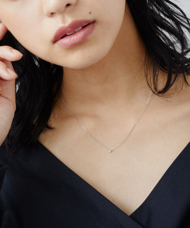 K18WG ダイヤモンド ネックレス